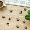 Party Decoration 100pcs Graduation Bachelor Hat Paper Confetti 2024 Congratulation Table Supplies DIY Po Props