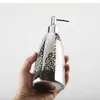Dispensateur de savon liquide glaçage en céramique lotion bouteille de bouteille de salle de bain shampooing gel de douche ménage