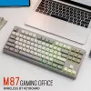 Keyboards Wireless Mechanical Keyboard, BT5.0/2.4GHz TypeC Modes Rechargeable Mechanical Keyboard with 87 Keys RGB Light