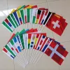 Handhielt Flaggen mit Poles Word Cup 32 Länder kleine Hand Nationalmannschaft Flags-Wales