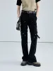 Jeans pour femmes American Retro Y2k Flare Low Bandage Slim Bot Fomes Fashion Black E-Girl Denim Pantant Hip-Hop High Drop Deli Otqlb