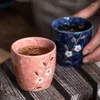 Tasses Saucers Vintage Ceramic Water tasse de thé japonais 100 ml tasse tasse à vin tasse boisson à thé