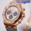 AP Tourbillon Owatch da polso 26231 o Royal Oak Offshore Panda Ladies 18K Rose Gold Diamond Orologio Swiss Mechanical Swiss Luxury Watch Gauge 37mm