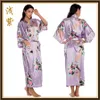 Summer Lingerie Pyjamas Womens Sleepwear Shek Robe Sexy V-colme Vêtements à manches longues Robe longue avec ceinture 14 Couleur