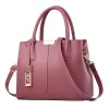 2PCS 2PCS Set Top Quality Femmes Leather Handbag Designer Lady Clutch Purse Retro Shoulder 0008