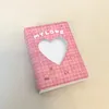 Sweet Purple Pink Photocard Holder Ins Kpop Carte Holder Plaid Hollow Heart Id Carte Holder 40 Pocket Album pour cartes Collect Book