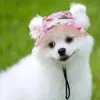 Hondenkleding Ademend honden Zon Hoeden - Zomer huisdier ronde hoed rand maaskatten |Sombrero stro kat geweven