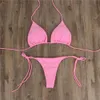 Bikini Couleur solide de maillot de bain sexy