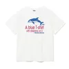 Mode American Retro niedliche Print Grafik T Shirt Summer Street Y2K Personalisierte Harajuku Hip Weißer Brief übergroß 240402