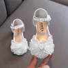 Sneakers Girls Shoes Round Toe Ankle Strap Sandals Pearls Heart Sequined Cloth Dance Performance Shoes Mary Jane Summer Shoes Kids 152a