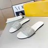 new Summer Brand lady slipper sandal slide women flats Signature by Marc F- Jacobs genuine leather outdoor flip flop sliver black white luxury designer box 35-42