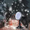 LED LED Snowflake Projector Lights في الهواء الطلق مزخرفة عيد الميلاد المقاومة للماء لحديقة Holiday Holiday Garden و Patio Decoration