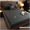 Bedding Sets Levivei Thicken Veet Bed Er Elastic Sheets Set Mattress Soft Queen King Solid Color 90150X200 For 231026 Drop Delivery Dhdas