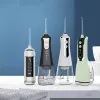 Portable Oral Irrigator Water Flosser Rechargeable Pull-out Dental Water Jet Pick Smart Screen Display Waterproof Teeth Cleaner