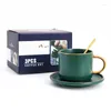Mugs Simple Ceramic Lovers Coffee Cup Dish Tea Set Mug With Spoon Business Gift