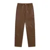 Pantalon pour hommes American Vintage Lettre broderie simple Zipper pu cuir en cuir Men Couple de mode décontractée