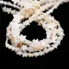 Cuentas de concha de estrella blanca natural de agua dulce Madre de perlas para joyas de pulsera de collar de bricolaje haciendo accesorios hechos a mano