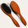 1/2PCS Natural Boar Bristle Hairbrush Massage Comb Anti-static Hair Scalp Paddle Brush Beech Wooden Handle Hair Brush Comb