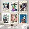 Picasso Abstract Lady Color Block Wall Art Tela dipinto di poster nordici e stampe Immagini murali per decorazioni per la camera da letto soggiorno