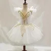 Scene Wear Kids Pink Ballet Tutu kjol Swan Lake Dance Gaze Girl's Dress Costume Princess Performance Dancewear