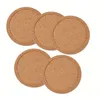 Table Mats en bois Coasters non glissé Cork Natural Round Café Mat Mat Pot Boisson Ta PAD SUR LA VERITE