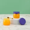 Förvaringsflaskor 10 st 6g söt läppmask läppstift flaska honung kruka med sked tom plast kosmetisk behållare för diy smink