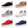 2024 Casual Shoes Inget varumärke Canvas Spotrs Sneakers White Black Red Grey Khaki Blue Fashion Mens Shoesofwp#