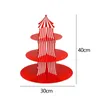 Party Supplies Carnival Cupcake Stand 3 Layer Candy Plate Tabletop Fruit Pastry Holder For Themed Holidays Restaurant Kitchens Cafe