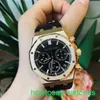 AP функциональные запястья Watch Series серия Royal Oak 26240OR Rose Gold Black Belt Mens Mens Fashion Leisure Business Sports Back Transparent Mechanical Watch