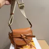 Schoudertas dames luxe ontwerper handtas mini schouderzadel zwart bruin flap lederen crossbody zak zadeltassen met riem 19x16 cm