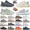 Running shoes Ozweego Pale Nude Crystal White Black Bright Cyan Metal Grey mesh leather women men trainers sports sneakers King Push Pack Neon Linen Green