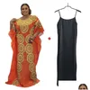 Vêtements ethniques de grande taille Robes de soirée Femme Dashiki Robe africain Robe Couvure Luxury Dubaï Kaftan Abaya Muslim Dr DH6VV