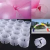 Party Decoration 50pcs Balloon Arch Connectors Clip Ring Buckle Flower Bandwagon Transparent Glass Plastic Sucker Cups