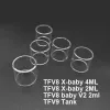 5st rak plattglasbehållare för rök TFV8 X-BABY 4ML 2ML TFV8 BABY V2 2ML TFV9 TANK EXPACTION GLASS TANK CONTAINER