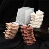 Moldes de vela de silicone de vértebras 3D para ornamentos de gesso de velas perfumados de pão diy