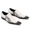 Boots Christia Bella Plus Size Men Flats Oxfords Gloednieuwe bedrijfsfeestjesschoenen Witte mode Echte lederen schoenen voor mannen