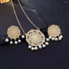 Necklace Earrings Set Boho Vintage Ethnic Flower Sets Luxury Crystal Bridal Jewelry Wedding Accessories Women BIjoux Gift