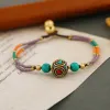 Original Design Tibetan Color Nepal Woven Bracelet Ethnic Style Female Retro Bell Bracelet Tibetan Bracelet