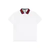 Erkekler Polo Gömlek Jakard Çizgili Yakalı Gömlek Erkekler Pamuk Kazısı Kısa Kollu Günlük Günlük Giyim Asya Boyutu