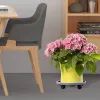 Universal Flower Pot Wheels Round Plastic Tray Heavy Duty Flower Pot Rack Plant Movable Rolling Potted Plant Stand With Rollers