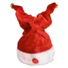 1pcs Electric Can Sing Can Dance Santa Claus Red Hat Caps Actor and Children Xmas Decor 새해 선물 홈 파티 용품