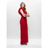 Robes de soirée de fête élégante One épaule robes longues rouges sexy pour les occasions formelles 2024 sans manches sirène balaid de cocktail de cocktail Vestidos