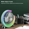 Lâmpadas de mesa USB Small RefriChing Fan de 180 graus rotativo com desktop pessoal colorido para o quarto de escritório do quarto de escritório Presente de verão