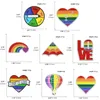 Arc-en-ciel lgbt broche dessin animé coeur drapeau mouton souris en émail épingles lesbiennes gais gais fier