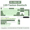 Akcesoria 140 Keys PBT Keycaps XDA Profil ISO Layout Niemiecki klawisze dla klawiatury mechanicznej Cherry MX