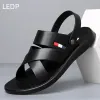 Boots Sandals for Man Fashion Outdoor Korean Genuine Leather Indoor House Platform Male Beach Shoes Casual Men Sandals New in Summer