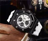 Top Originele Mens Luxe Casual Roestvrij staal mannen kijken Sport Waterdichte chronograaf F0km