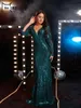 Casual Dresses Missord Elegant Green Sequin Prom Women V Neck Flare Sleeve Open Back Bodycon Wedding Party Dress Long Evening Gown