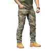 Pantalon masculin cargo de mode de mode militaire safari tactique travail long pantalon multi-poche de randonnée sportive extérieur
