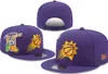 American Basketball "Suns" Snapback -hoeden 32 teams Luxury Designer Finale kampioenen Locker Room Casquette Sporthoed Strapback Snap Back Back Verstelbare Cap A12